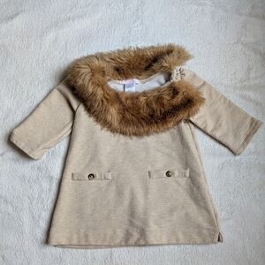 Janie And Jack Tunic with Faux Fur Collar 2T